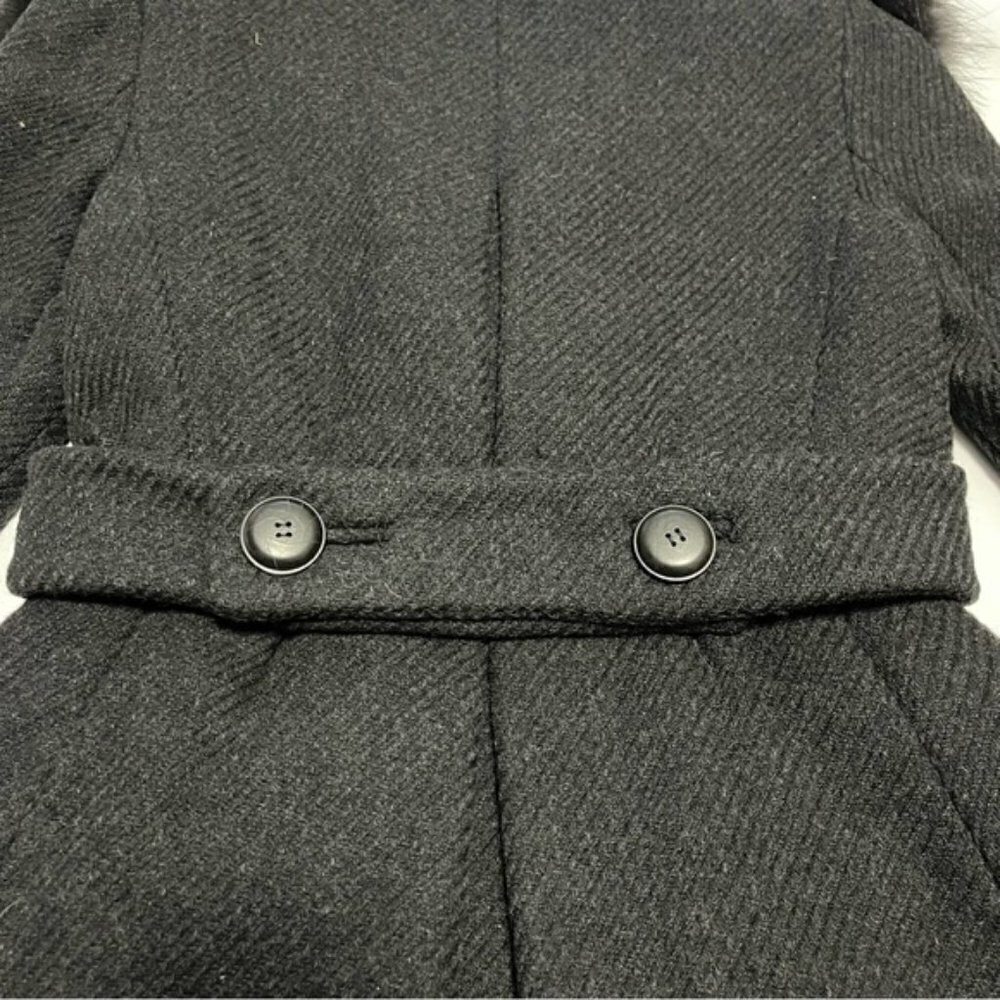 Prada Black Northern Racoon Dyed Fur Pea Coat IT 38/ US 2 - Picture 10 of 15